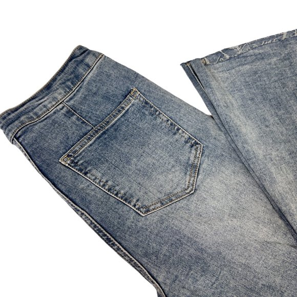 Wishlist Medium Wash High Waisted Flare Leg Jean Size M - Picture 5 of 12